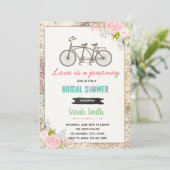 Invitation de douche de mariage à vélo de voyage (Debout devant)