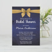 Invitation de douche de mariage arc-en-ciel or ble (Debout devant)