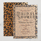Invitation de douche de mariage de guépard d'impre (Devant / Derrière)