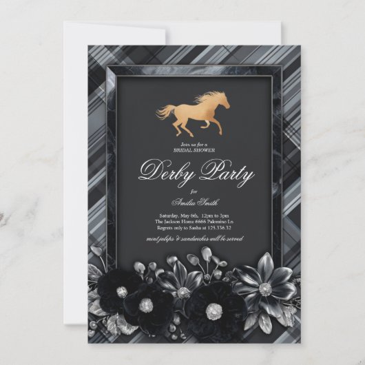 Invitation de douche de mariage de luxe Kentucky D (Devant)