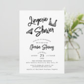 Invitation de douche de mariage de script de bross (Debout devant)