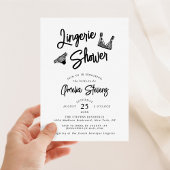 Invitation de douche de mariage de script de bross