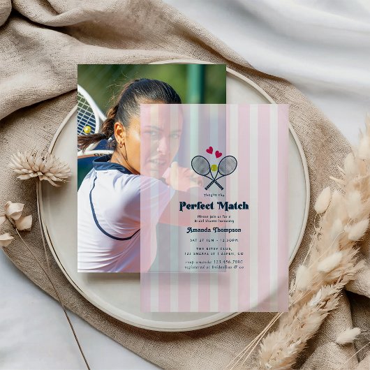 Invitation de douche de mariage de tennis Préparat