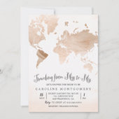 Invitation de douche de mariage de voyage de carte (Devant)