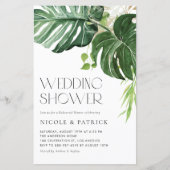 Invitation de douche de mariage d'été avec feuille (Devant)