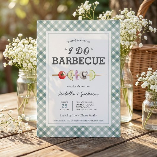 Invitation de douche de mariage d'été barbecue I D