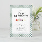 Invitation de douche de mariage d'été barbecue I D (Debout devant)