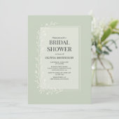 Invitation de douche de mariage florale botanique (Debout devant)