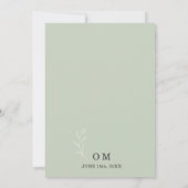 Invitation de douche de mariage florale botanique (Dos)