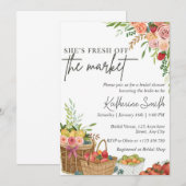 Invitation de douche de mariage Fresh Off The Mark (Devant / Derrière)