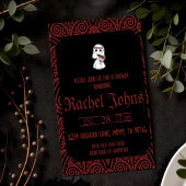 Invitation de douche de mariage gothique squelette