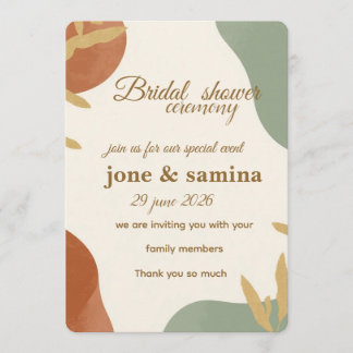 Invitation de douche de mariage mignonne 
