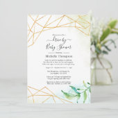 Invitation de douche de mariage ou de bébé à trave (Debout devant)