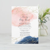Invitation de douche de mariage ou de bébé à trave (Debout devant)