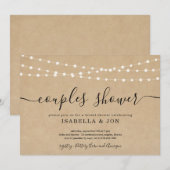 Invitation de douche de mariage pour couples rusti (Devant / Derrière)