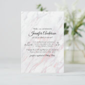 Invitation de douche de mariage rose et gris moder (Debout devant)