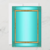 Invitation de douche de mariage sarcelle (Dos)