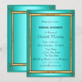 Invitation de douche de mariage sarcelle (Devant / Derrière)