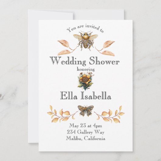 Invitation de douche de mariage Steampunk (Devant)