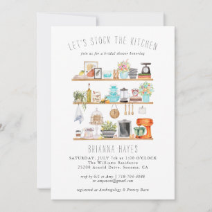 Invitation de douche de mariage Stock the Kitchen