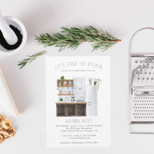 Invitation de douche de mariage Stock the Kitchen
