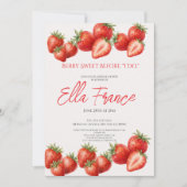 Invitation de douche de mariée à la fraise douce a (Devant)