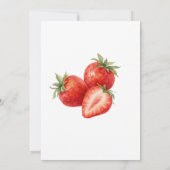 Invitation de douche de mariée à la fraise douce a (Dos)