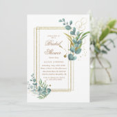 Invitation de douche de mariée à la verdure d'euca (Debout devant)