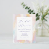 Invitation de douche de mariée à l'aquarelle paste (Debout devant)