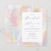 Invitation de douche de mariée à l'aquarelle paste (Devant / Derrière)