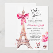 Invitation de douche de mariée à Paris (Devant / Derrière)