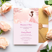 Invitation de douche de mariée Anime douce avec ph