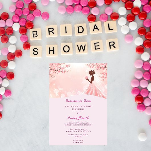 Invitation de douche de mariée Anime douce avec ph