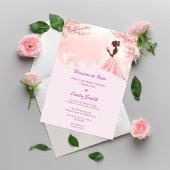 Invitation de douche de mariée Anime douce avec ph