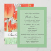 Invitation de douche de mariée aux fleurs de tulip (Devant / Derrière)