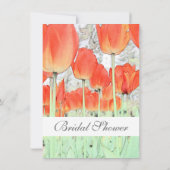 Invitation de douche de mariée aux fleurs de tulip (Dos)