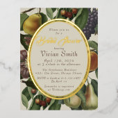 Invitation de douche de mariée aux fruits d'hiver (Recto)