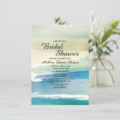 Invitation de douche de mariée aux vagues océaniqu (Debout devant)