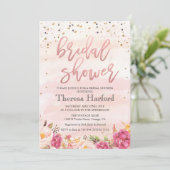 Invitation de douche de mariée avec confettis à l' (Debout devant)