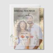 Invitation de douche de mariée Bohème aux fleurs s (Décalage (Couple))