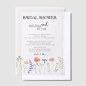 Invitation de douche de mariée Bohème aux fleurs s (Compenser)