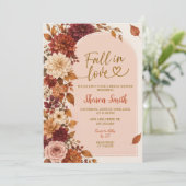 Invitation de douche de mariée bohème florale rust (Debout devant)