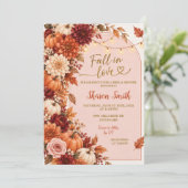 Invitation de douche de mariée bohème rustique d'a (Debout devant)