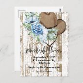 Invitation de douche de mariée cowgirl (Devant / Derrière)