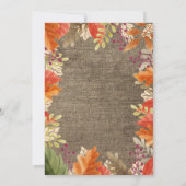 Invitation de douche de mariée d'automne (Dos)