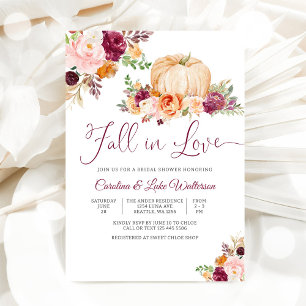 Invitation de douche de mariée d'automne