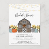 Invitation de douche de mariée de campagne rustiqu (Devant)