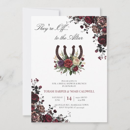 Invitation de douche de mariée de Derby du Kentuck (Devant)