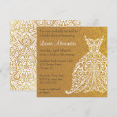 Invitation de douche de mariée de robe de mariée (Devant / Derrière)