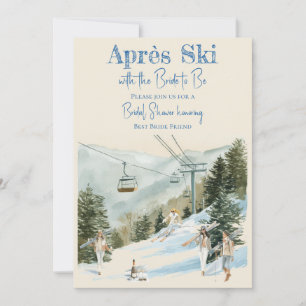 Invitation de douche de mariée de ski de luxe Aprè